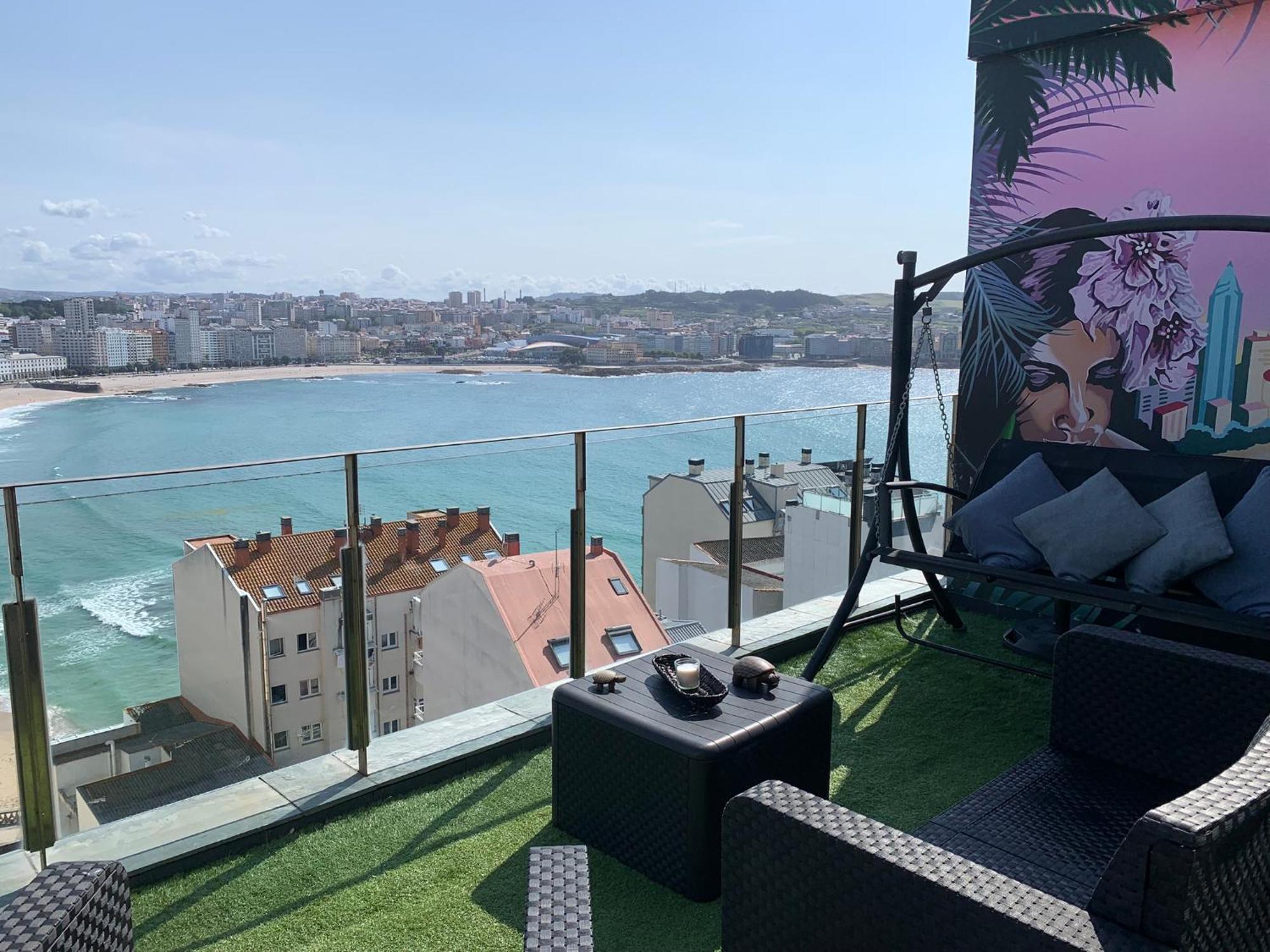 Apartamento Vistas Coruna 3 Habitaciones Corunha Exterior foto