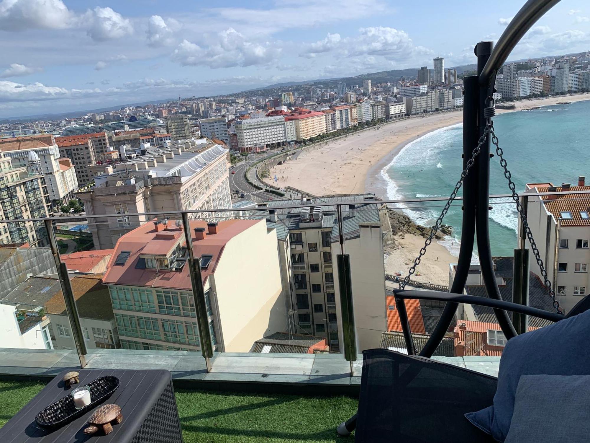 Apartamento Vistas Coruna 3 Habitaciones Corunha Exterior foto